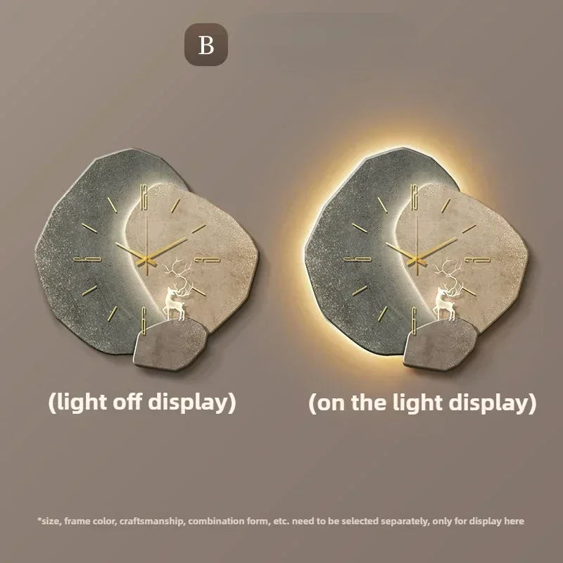 Horloge Murale Design Moderne avec Éclairage LED | Élégante Décoration pour Salon 9