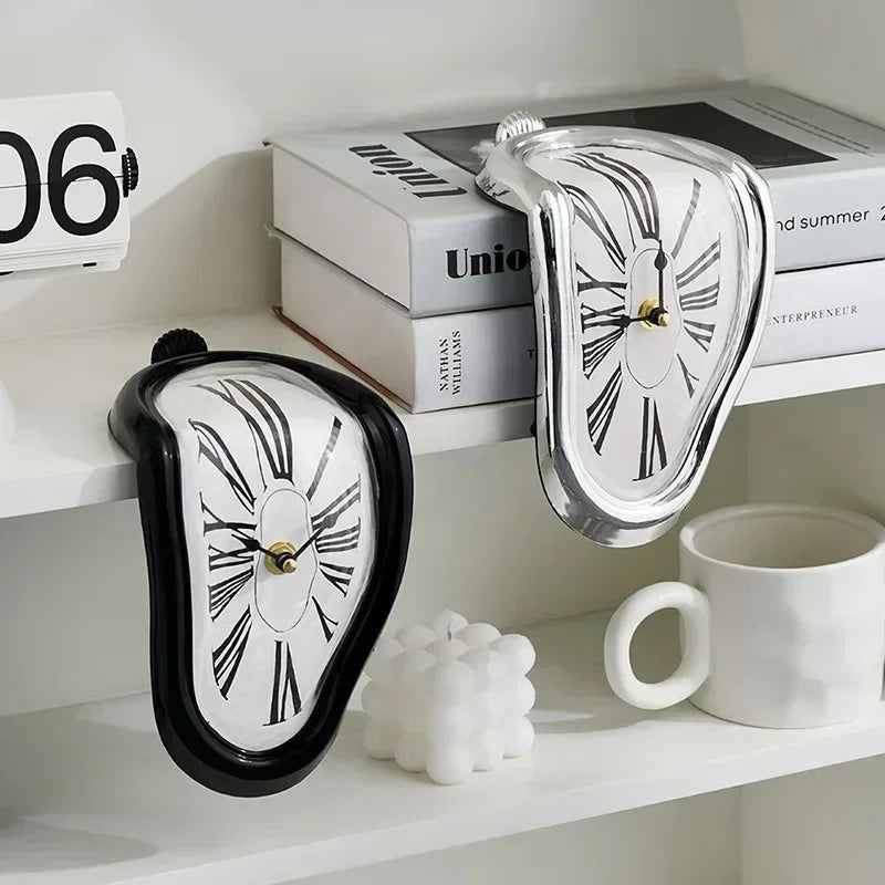 Horloge Murale Design Surréaliste avec Miroir Plexiglas | Décoration Originale pour Maison et Jardin 0