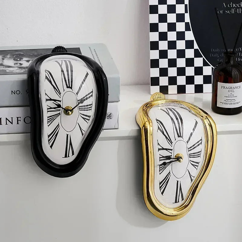 Horloge Murale Design Surréaliste avec Miroir Plexiglas | Décoration Originale pour Maison et Jardin 1
