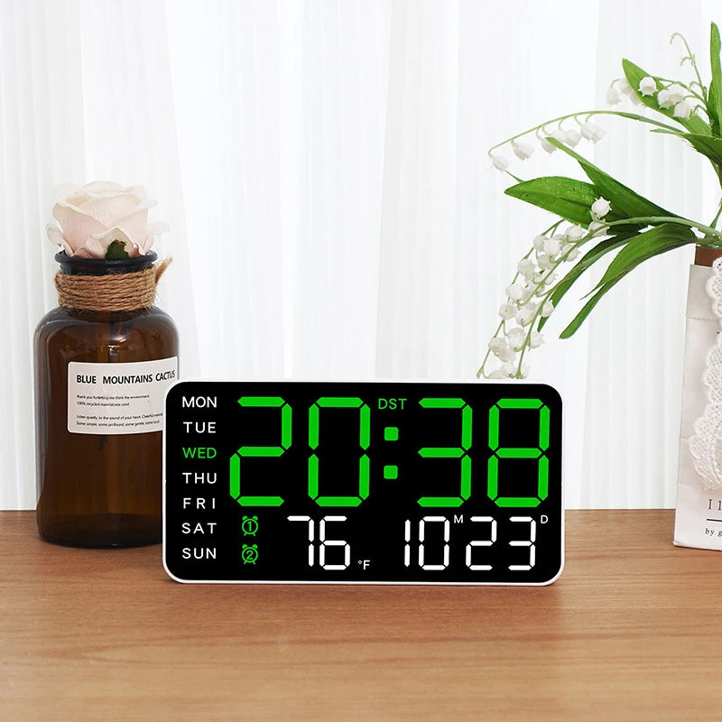 Horloge Murale Numérique avec Affichage Complet et Télécommande | Double Alarme pour Confort Quotidien 3