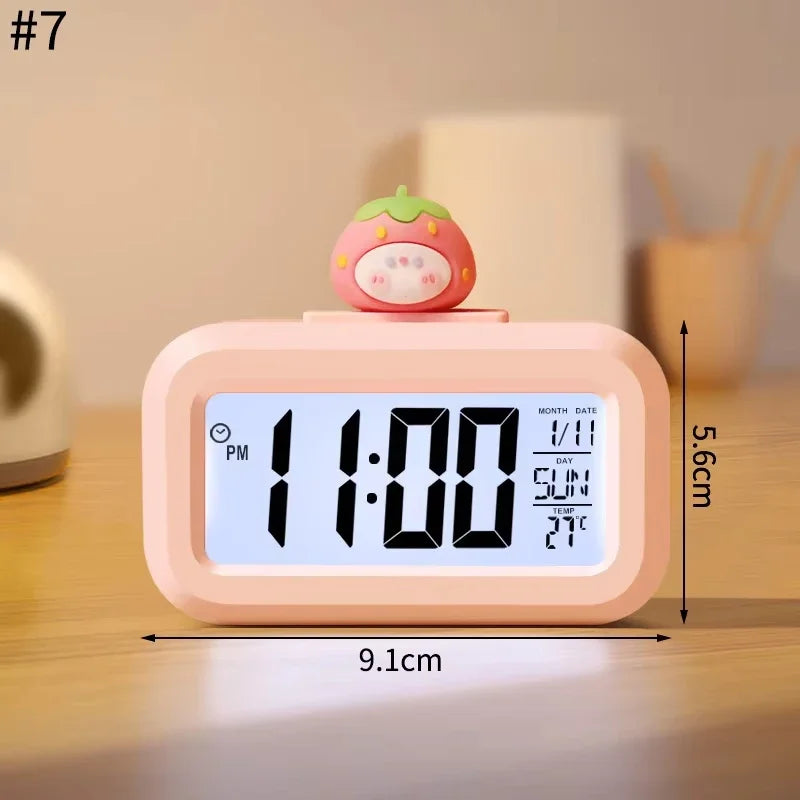 Horloge Numérique Murale LED avec Veilleuse Douce | Design Mignon en Forme de Cochon pour Ambiance Chaleureuse 4