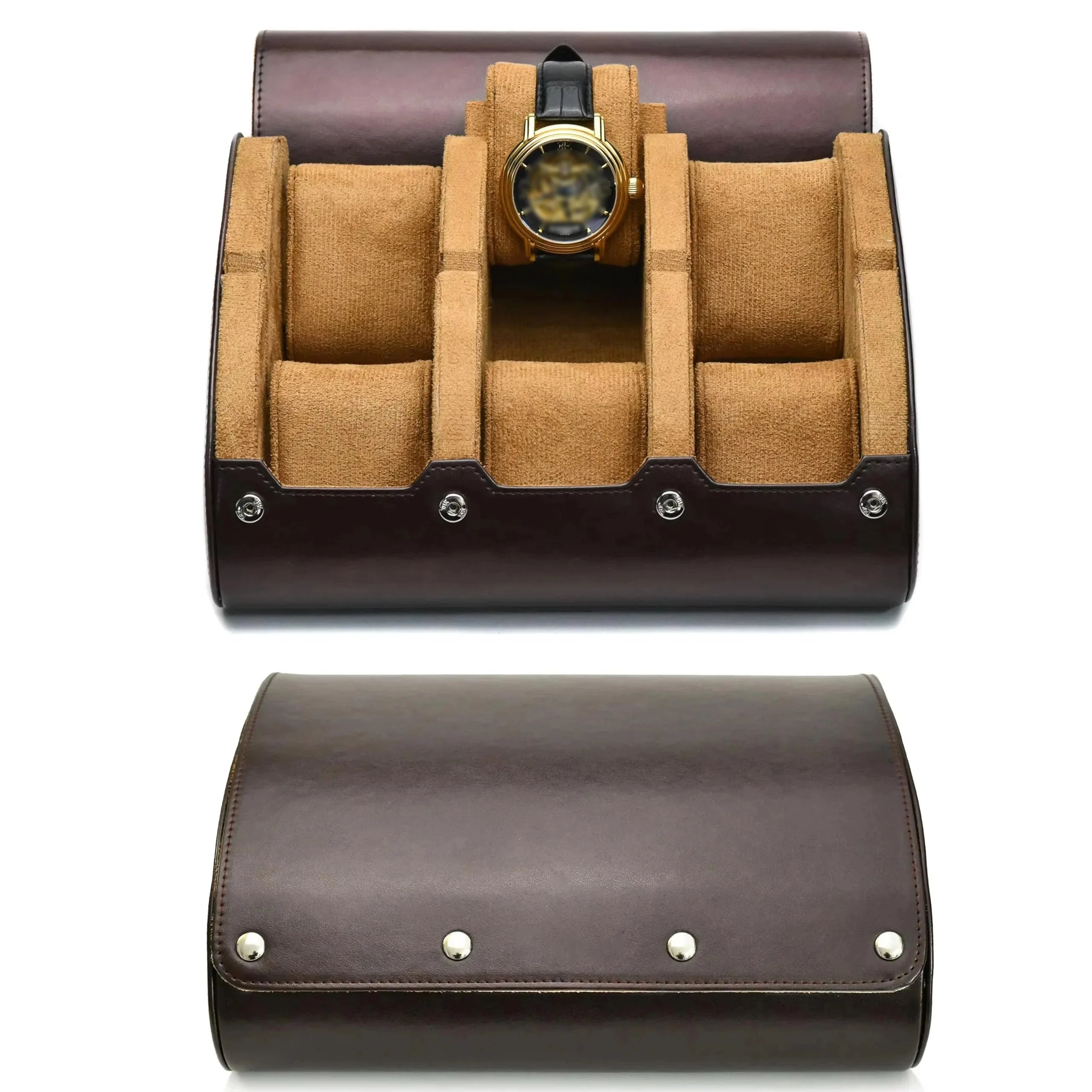 Organisateur de Montres | Étui de Voyage en Cuir PU avec 6 Fentes | Protection Optimale pour Collection de Montres 0
