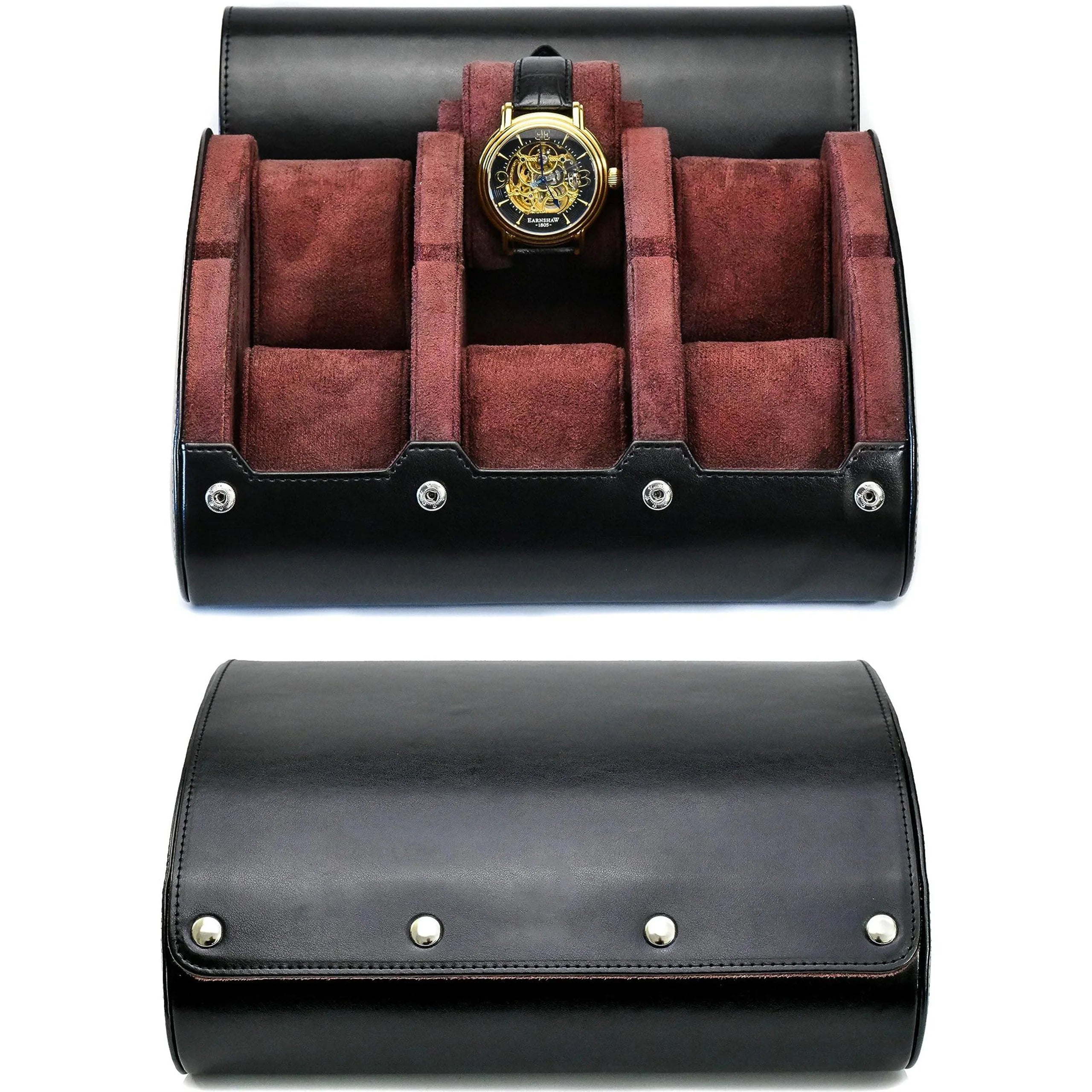 Organisateur de Montres | Étui de Voyage en Cuir PU avec 6 Fentes | Protection Optimale pour Collection de Montres 14