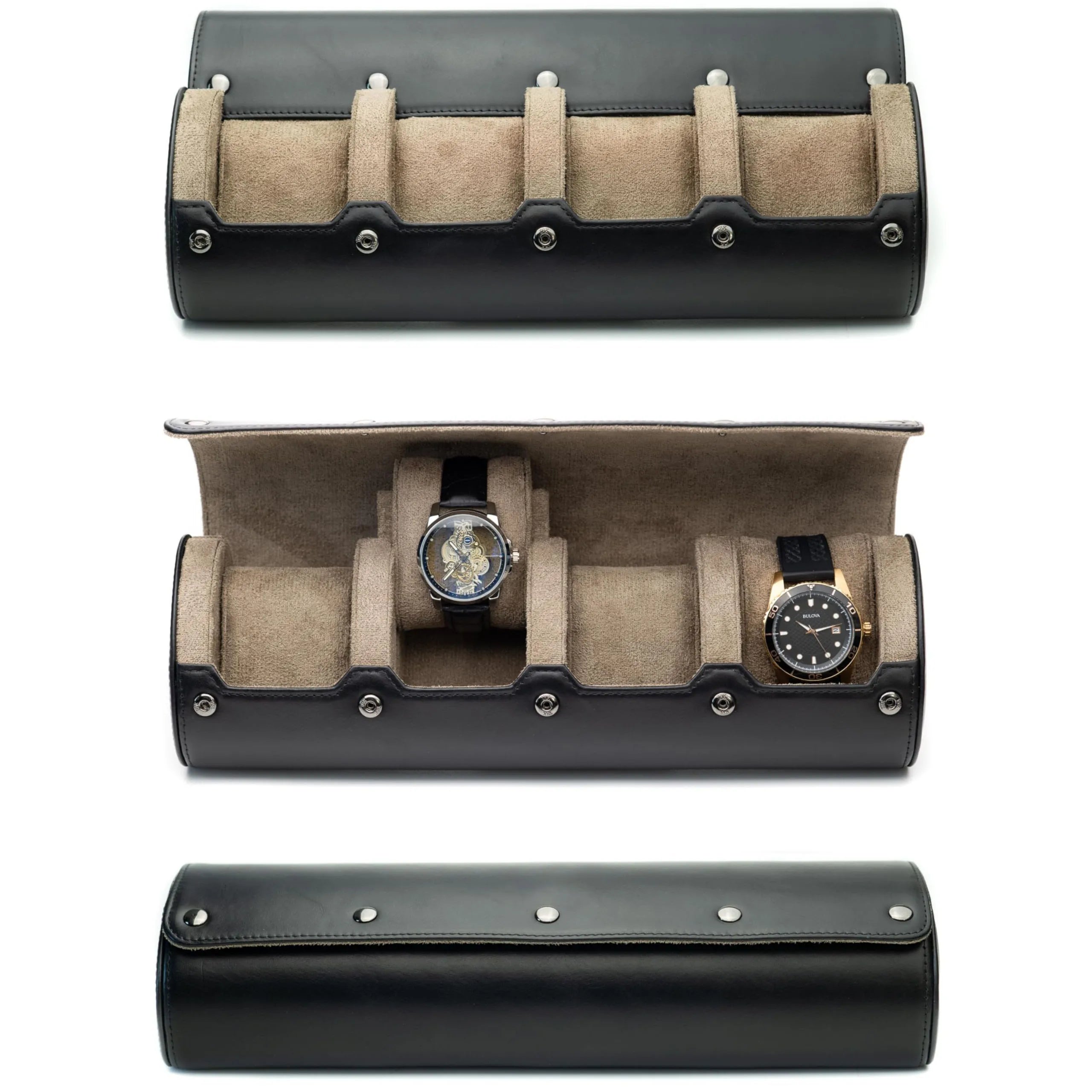 Organisateur de Montres | Étui de Voyage en Cuir PU avec 6 Fentes | Protection Optimale pour Collection de Montres 15