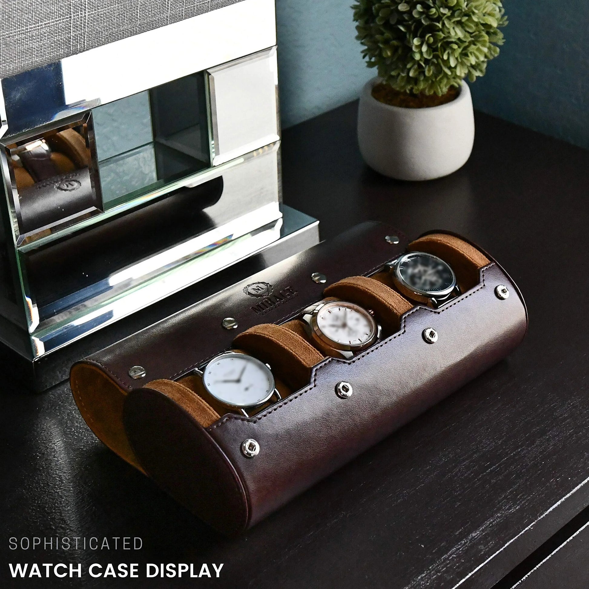 Organisateur de Montres | Étui de Voyage en Cuir PU avec 6 Fentes | Protection Optimale pour Collection de Montres 3