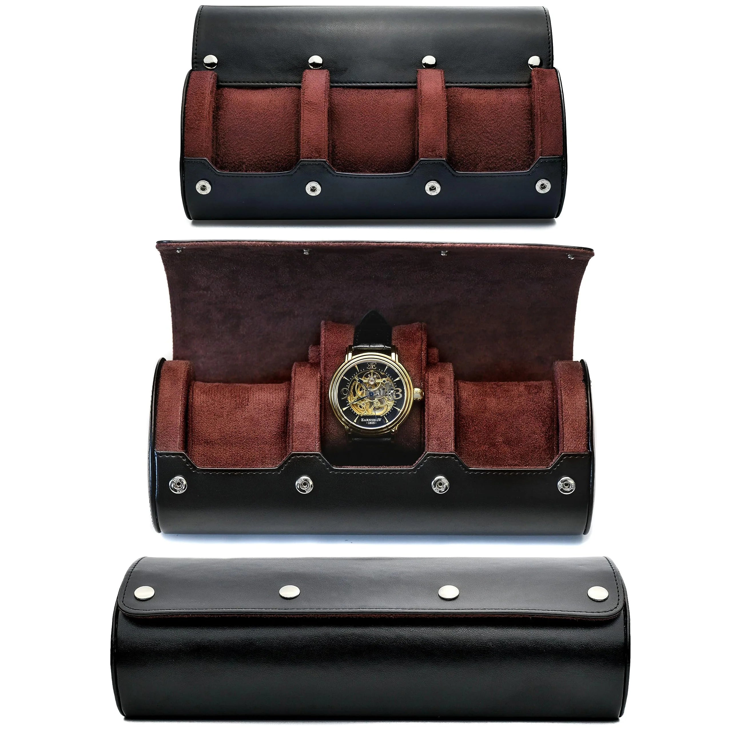 Organisateur de Montres | Étui de Voyage en Cuir PU avec 6 Fentes | Protection Optimale pour Collection de Montres 8