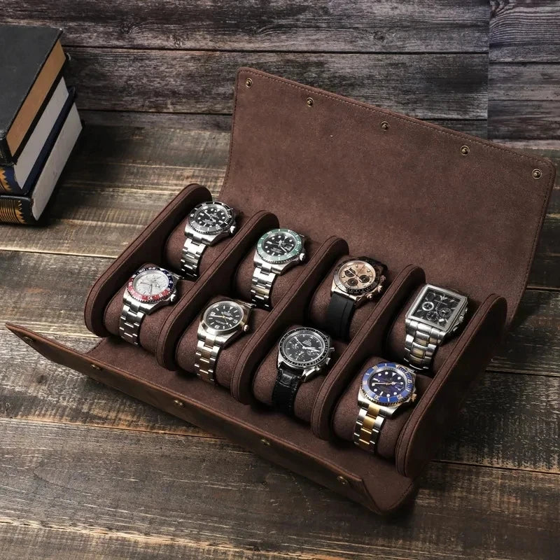 Organisateur de Montres en Cuir Véritable | Boîte Élégante pour 6 Montres avec Fermeture Sécurisée pour Protection et Style 1