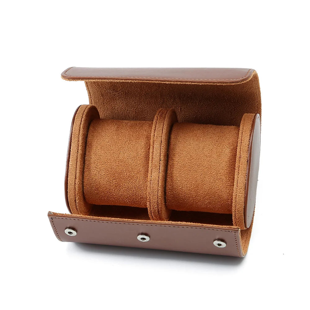Organisateur de Montres en Cuir Vintage avec 3 Compartiments | Rangement Élégant pour Voyager et Protéger vos Montres 11