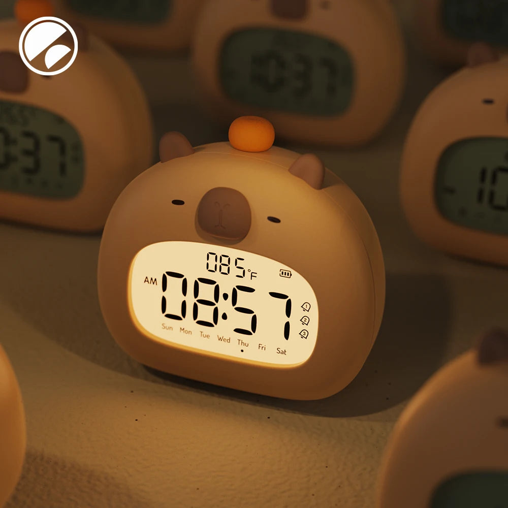 Réveil LED pour Enfants | Horloge Numérique avec Veilleuse et Affichage de Température | Chargement USB Type C pour un Sommeil Apaisé 1