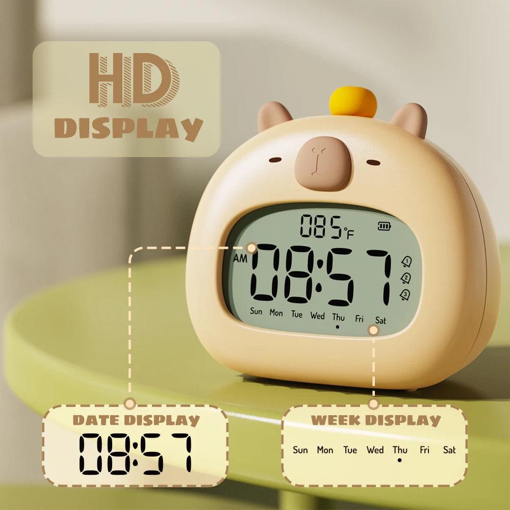 Réveil LED pour Enfants | Horloge Numérique avec Veilleuse et Affichage de Température | Chargement USB Type C pour un Sommeil Apaisé 2