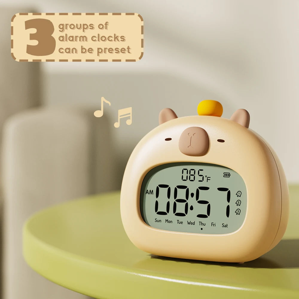Réveil LED pour Enfants | Horloge Numérique avec Veilleuse et Affichage de Température | Chargement USB Type C pour un Sommeil Apaisé 3