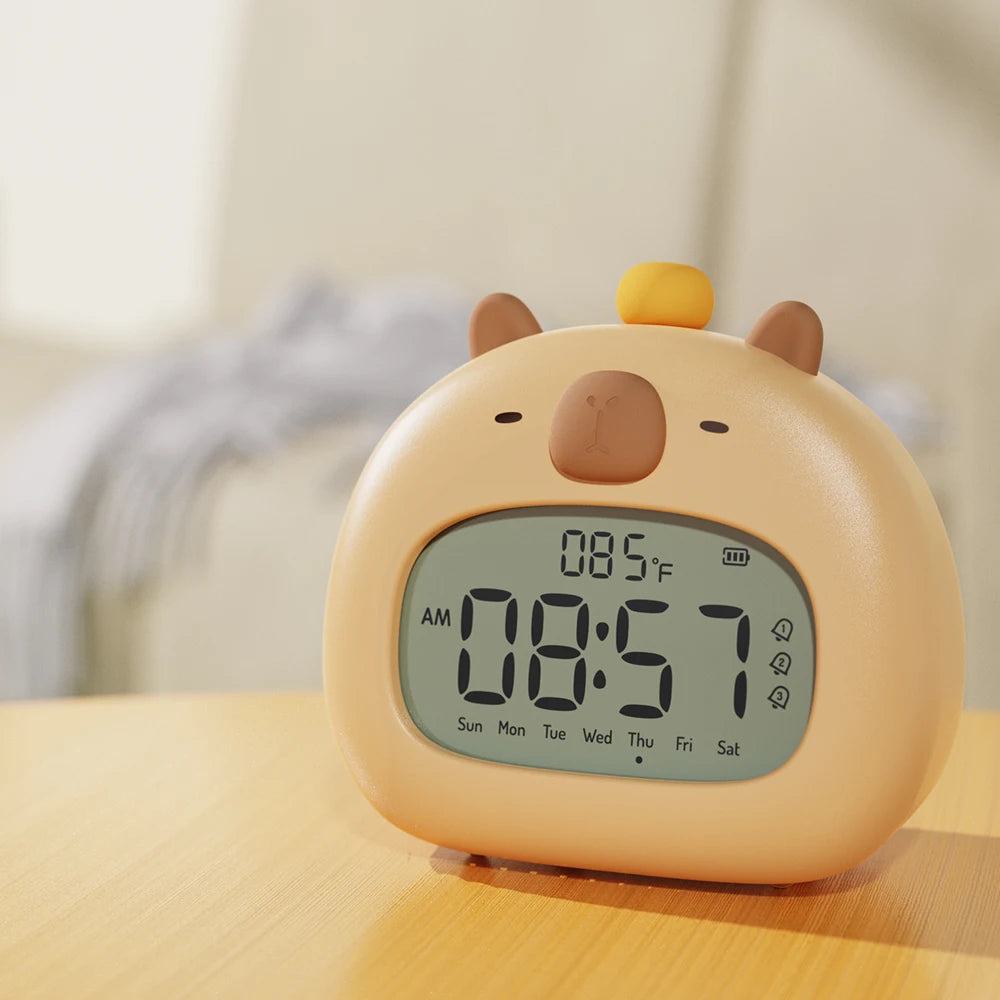 Réveil LED pour Enfants | Horloge Numérique avec Veilleuse et Affichage de Température | Chargement USB Type C pour un Sommeil Apaisé 5