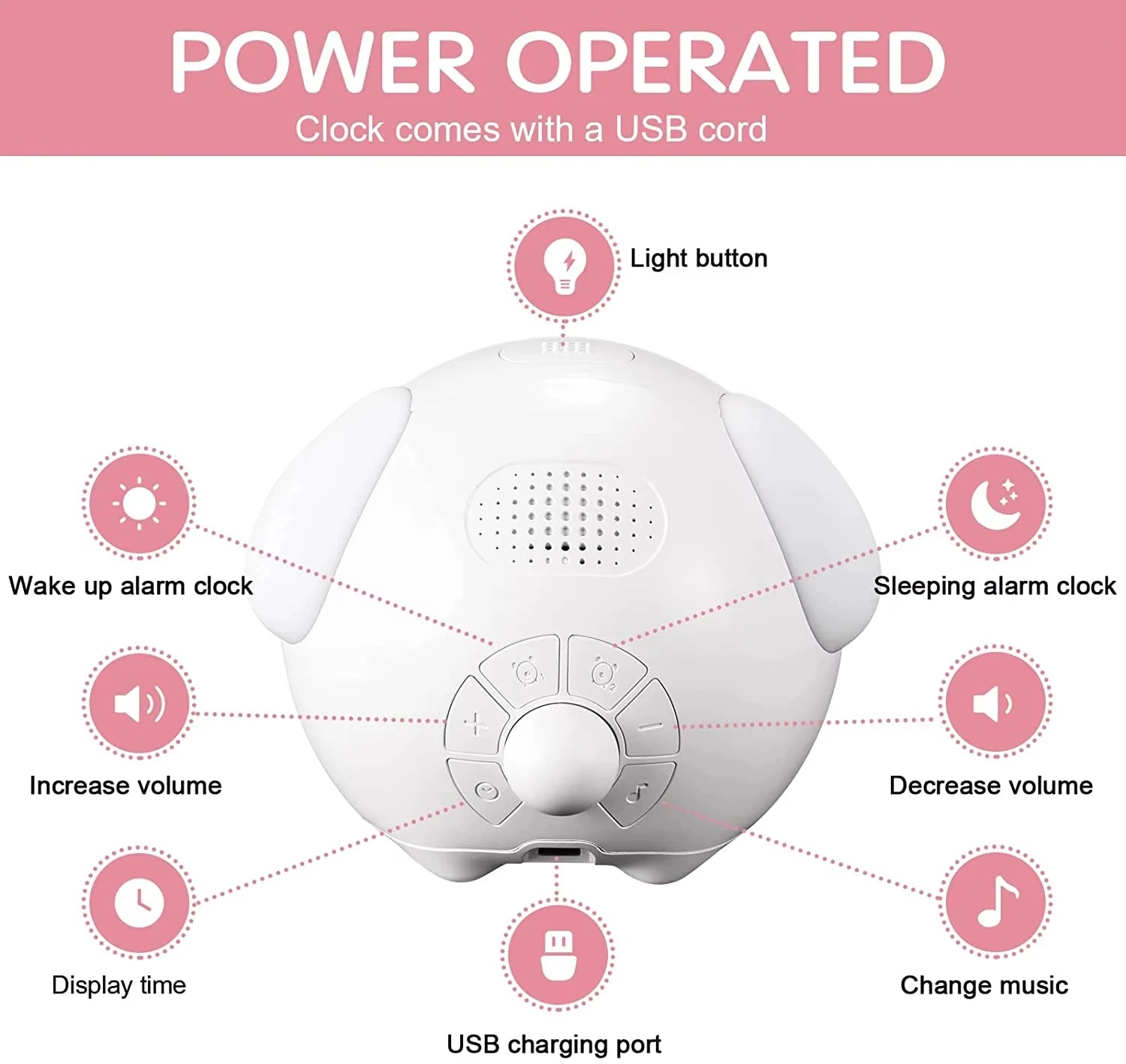 Réveil Numérique Enfant | Horloge LED Intelligente avec Fonction Snooze | Design Mignon pour un Réveil Doux 2