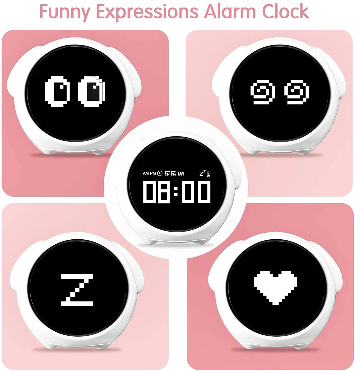 Réveil Numérique Enfant | Horloge LED Intelligente avec Fonction Snooze | Design Mignon pour un Réveil Doux 3