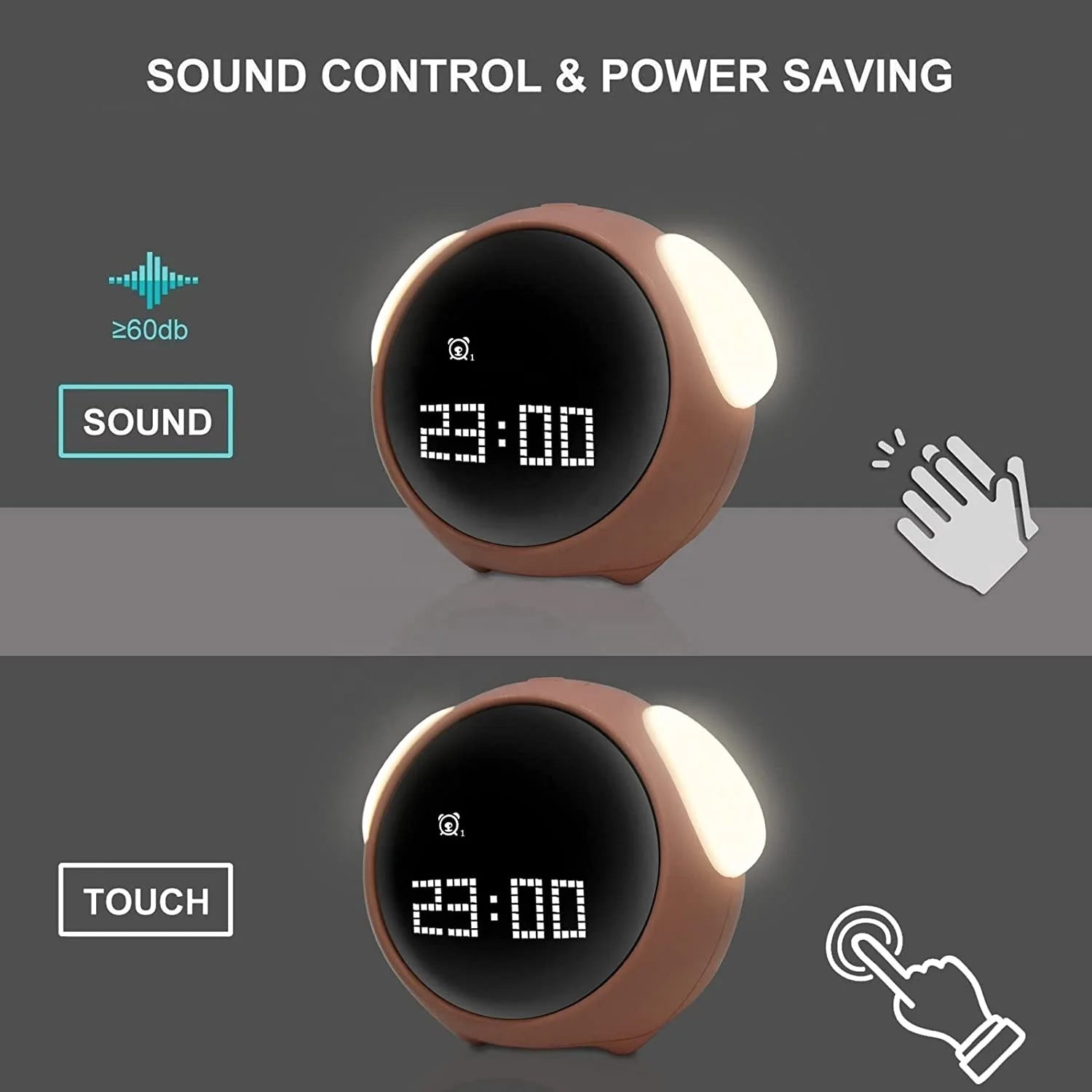 Réveil Numérique Enfant | Horloge LED Intelligente avec Fonction Snooze | Design Mignon pour un Réveil Doux 4