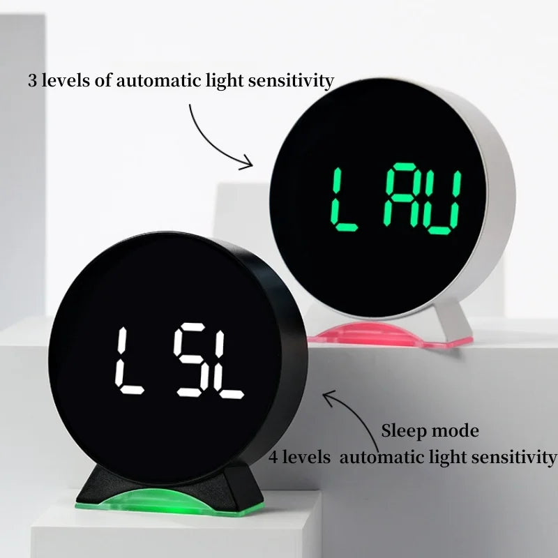Réveil Numérique LED avec Lumière Ambiante et Double Alarme | Affichage Complet pour Un Réveil Personnalisé 4