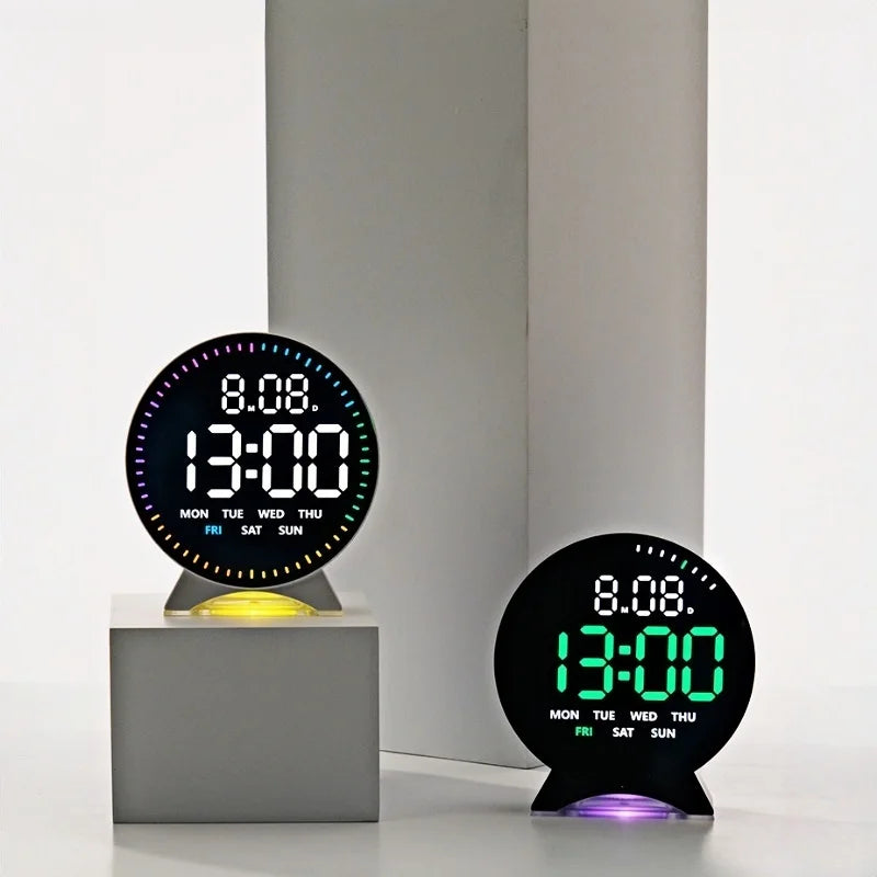Réveil Numérique LED avec Lumière Ambiante et Double Alarme | Affichage Complet pour Un Réveil Personnalisé 5