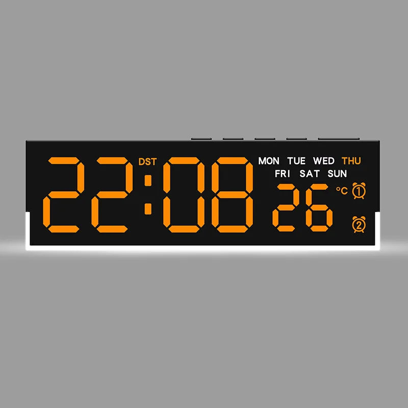 Réveil Numérique LED avec Lumière Ambiante et Double Alarme | Affichage Température et Semaine pour un Réveil Doux 6