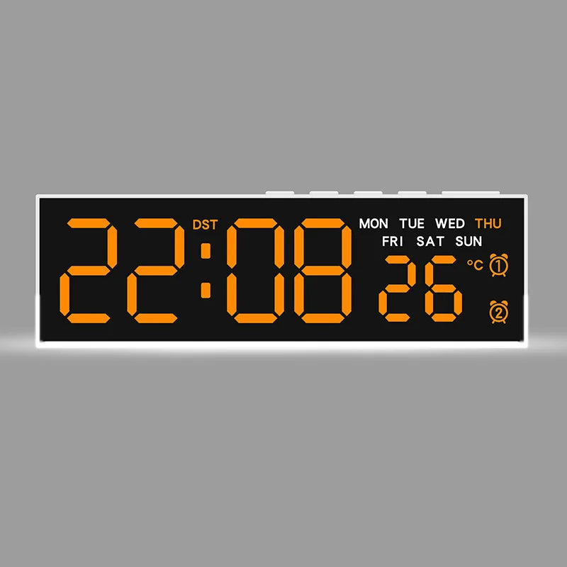 Réveil Numérique LED avec Lumière Ambiante et Double Alarme | Affichage Température et Semaine pour un Réveil Doux 7