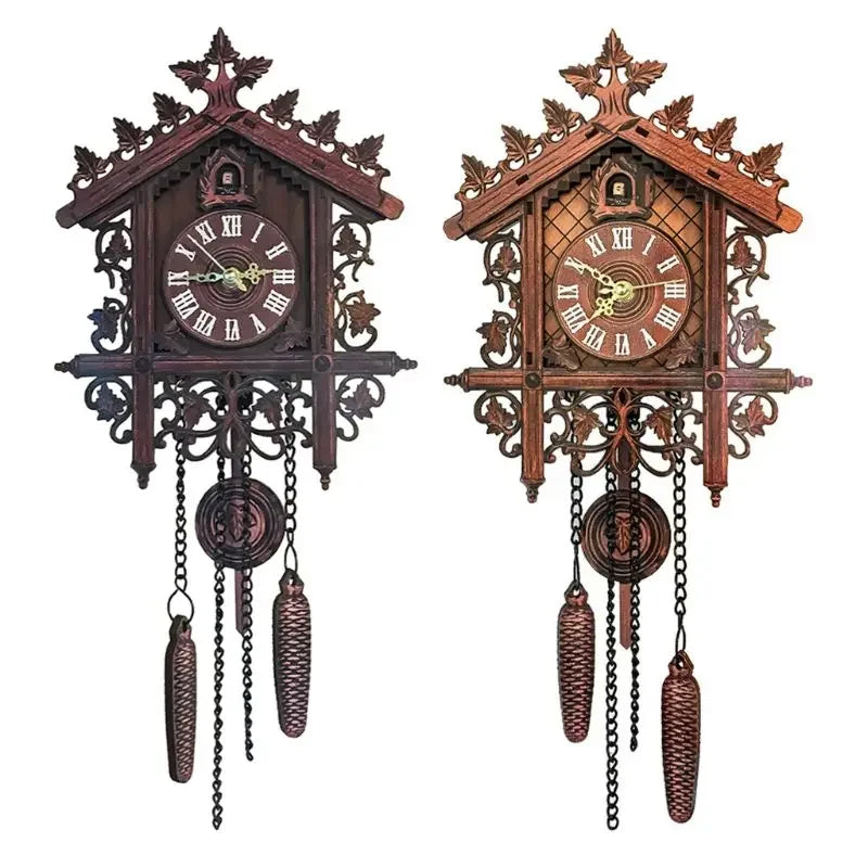 AUNMAS Horloge Murale Coucou Vintage Bois - Décoration Arbre Maison Chambre Salon