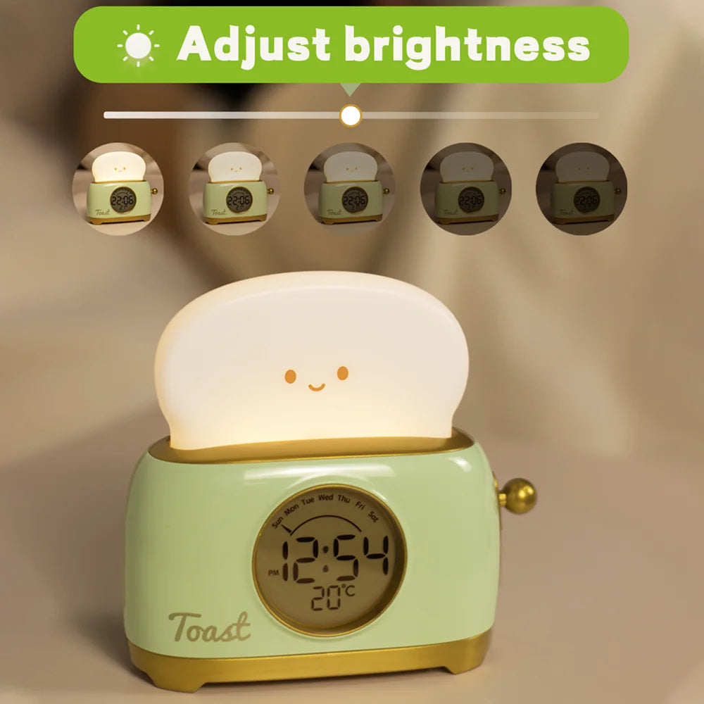 Veilleuse LED | Réveil Numérique avec Affichage de la Température | Design Mignon pour Sommeil Apaisé 1