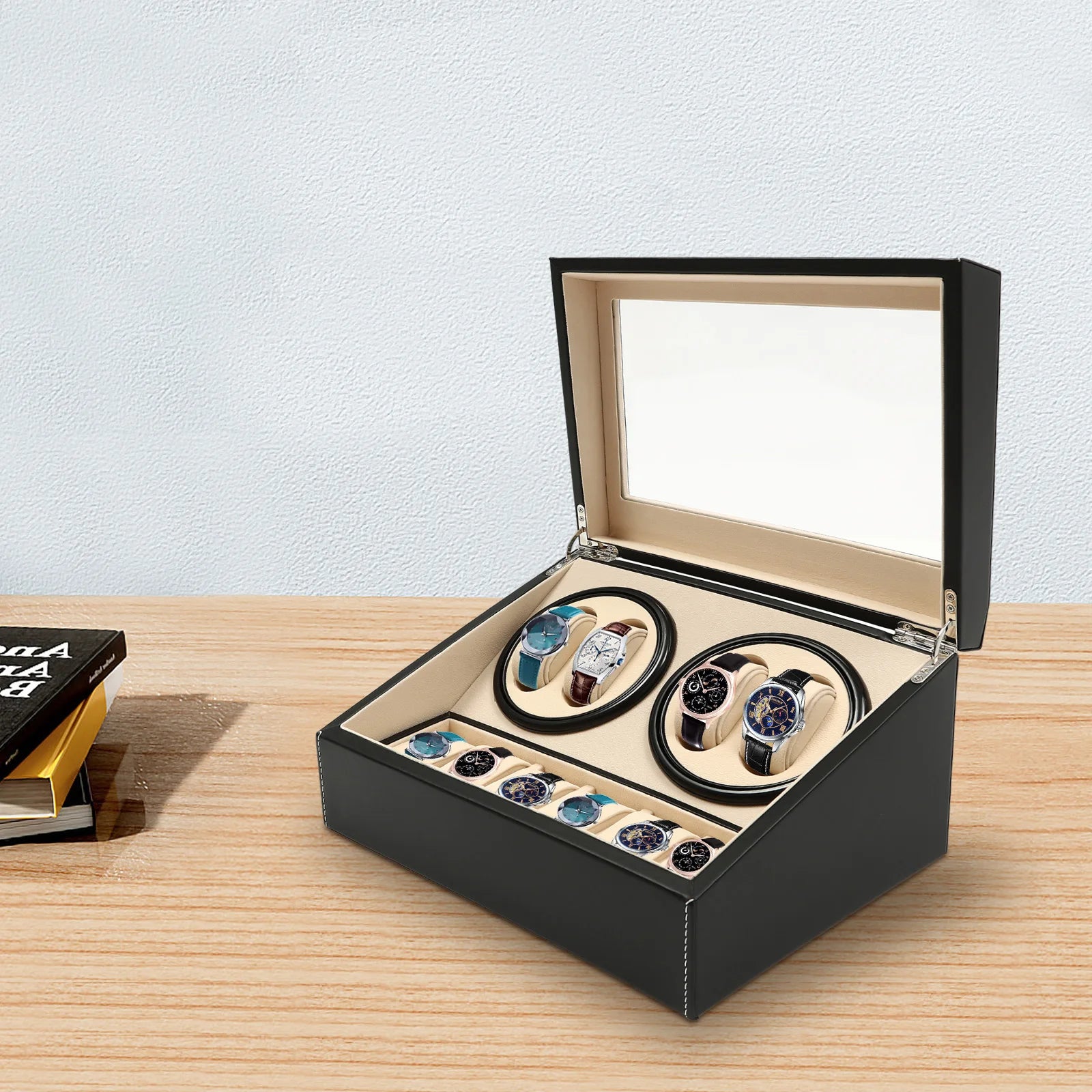 Vitrine Élégante | Boîte à Montres Automatique avec Rotation Silencieuse | Rangement Pratique pour Collectionneurs 0