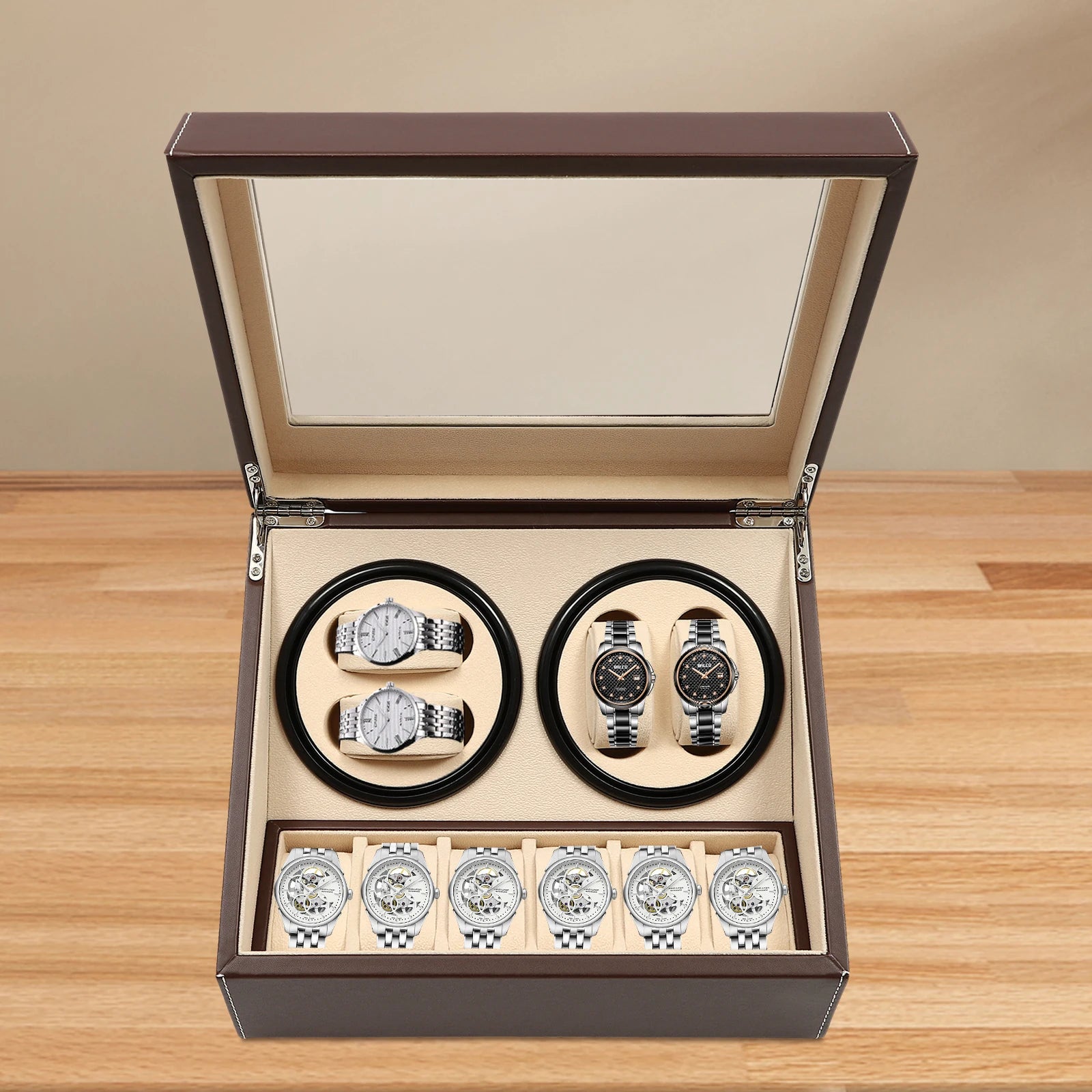 Vitrine Élégante | Boîte à Montres Automatique avec Rotation Silencieuse | Rangement Pratique pour Collectionneurs 2