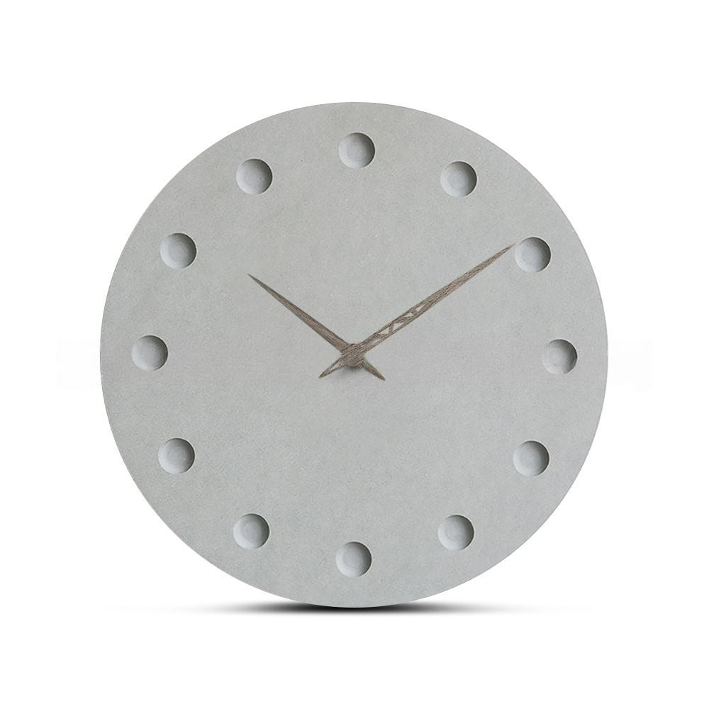 Horloge Murale Béton Minimaliste
