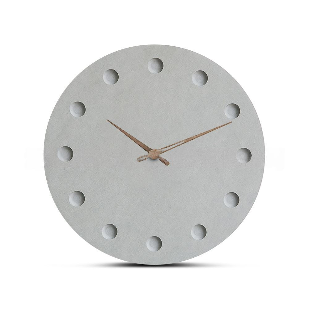 Horloge Murale Béton Minimaliste