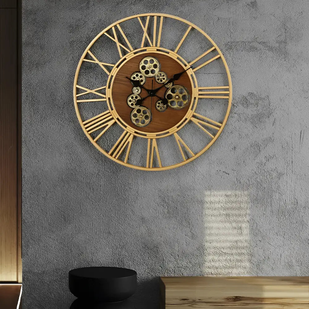 Horloge murale design dorée - horloges murales