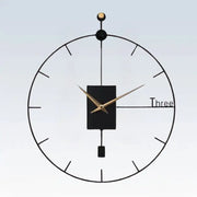 Horloge murale design noire