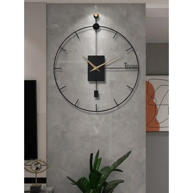 Horloge murale design noire