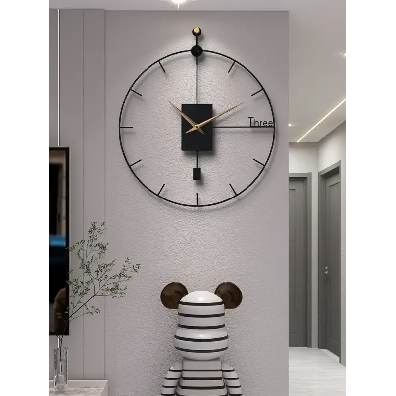 Horloge murale design noire
