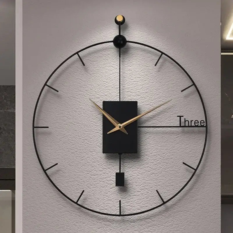 Horloge murale design noire