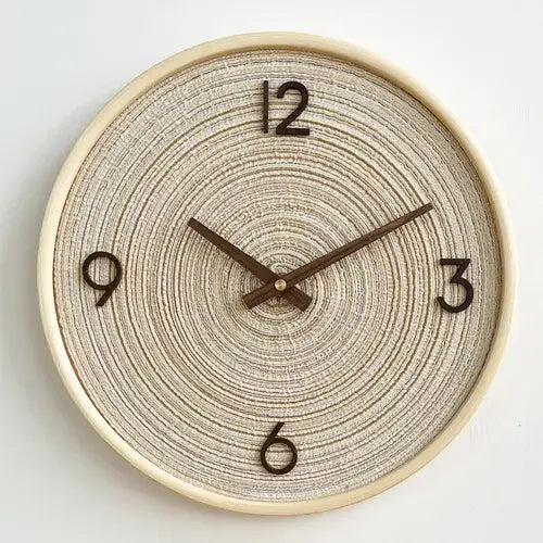 horloge murale en bois silencieuse - Horloges murales - Blanc Crème / 35 cm