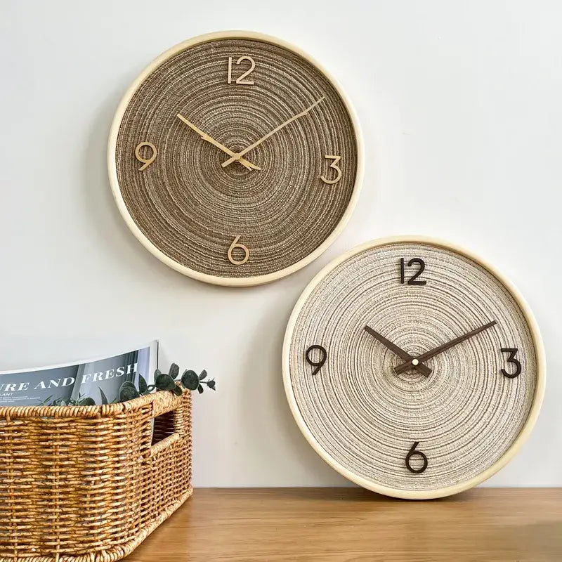 horloge murale en bois silencieuse - Horloges murales