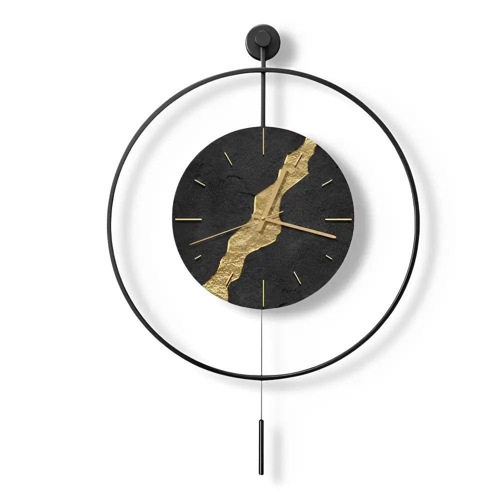 horloge murale scandinave - Horloges murales - Noir / 50 cm