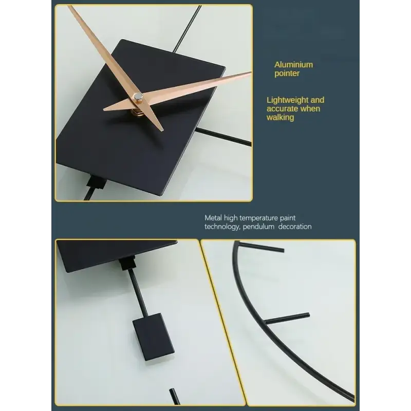 Horloge murale design noire