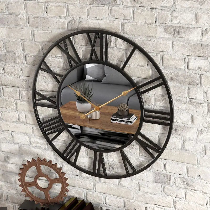 Horloge Miroir - Horloges murales - Noir / 40 cm