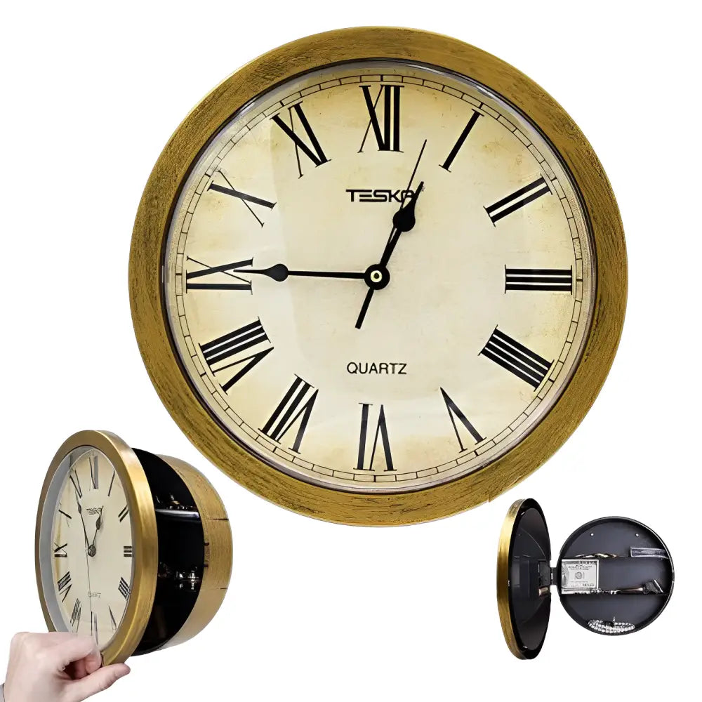 Mouvement D'horloge Murale à Quartz Avec Pendule - Kit De Pièces Pour Horloge DIY Ou Réparation - Tige De 17mm, Aiguilles Dorées/rouges