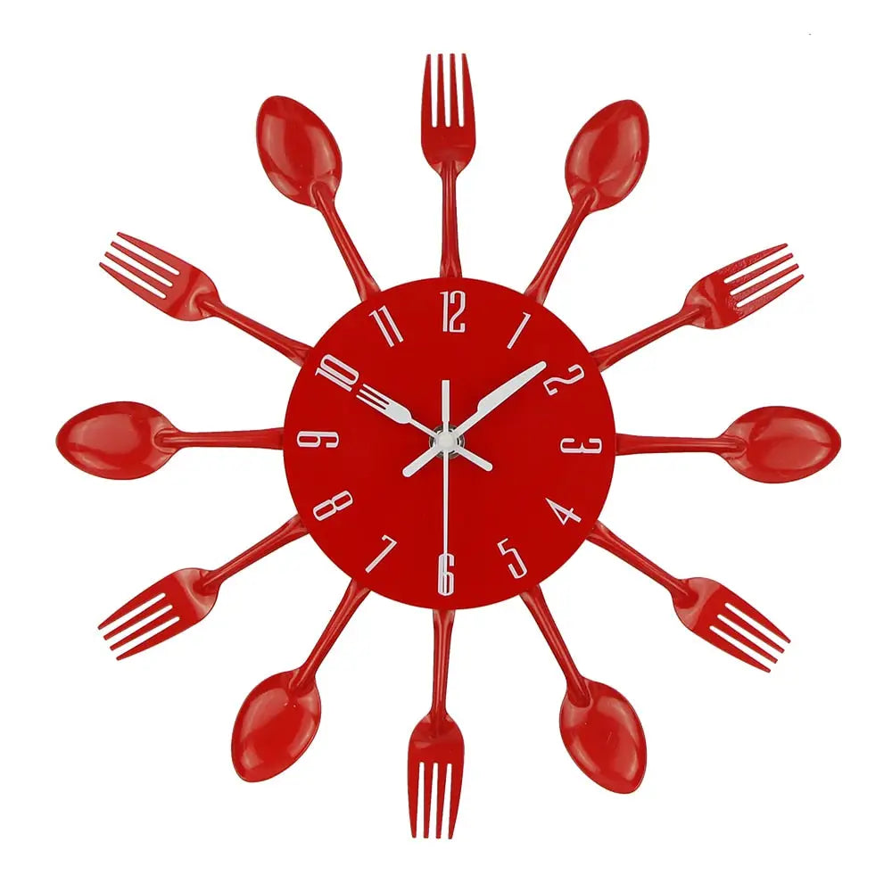 Horloge Murale Cuisine - Horloges murales - rouge