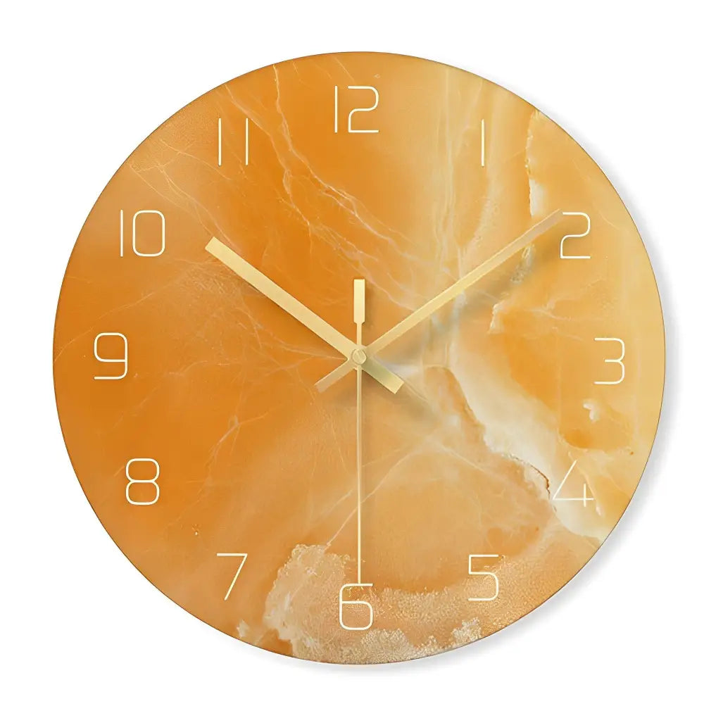 horloge murale design en verre - Horloges murales - orange