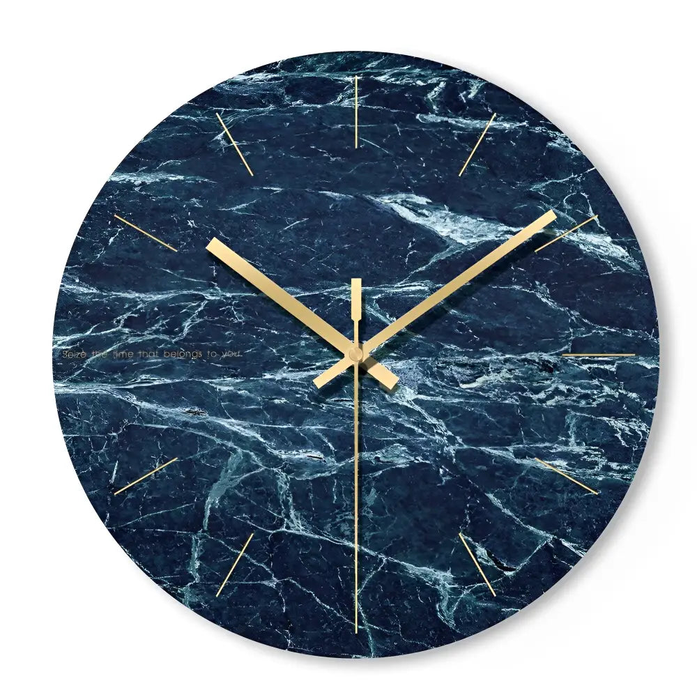 horloge murale design en verre - Horloges murales - bleu simple