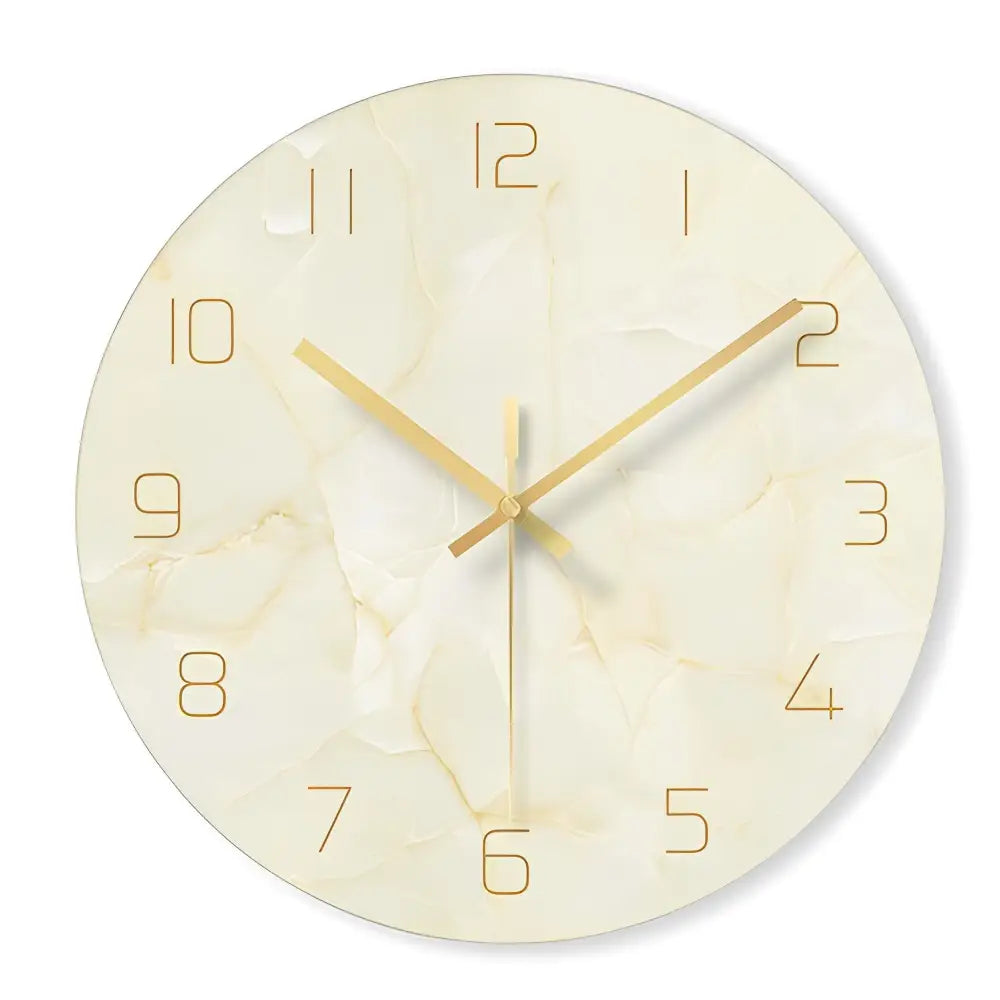 horloge murale design en verre - Horloges murales - beige