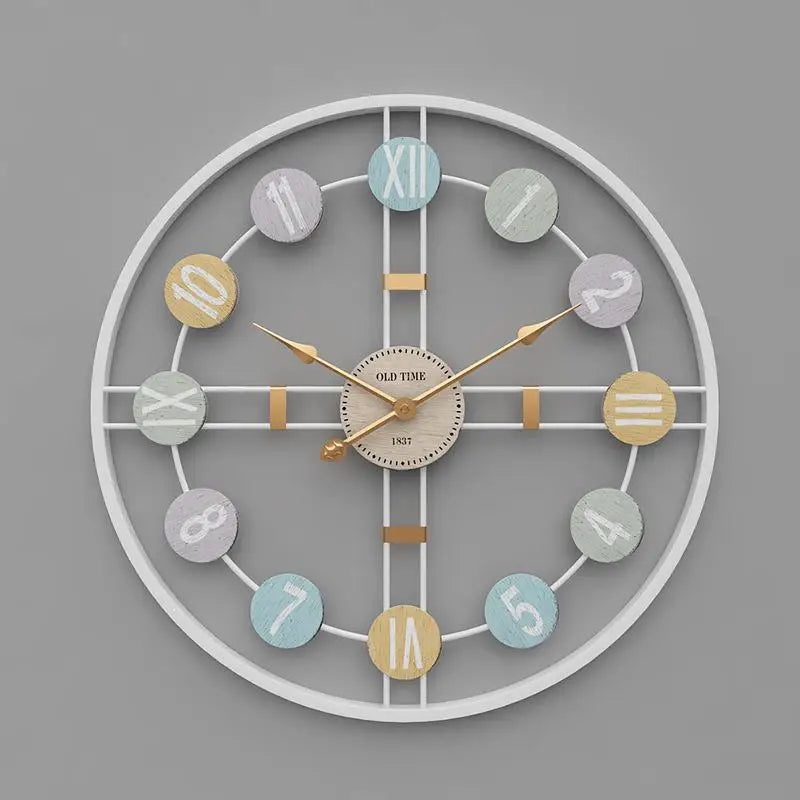 Horloge murale design rétro 3D - Horloges murales - blanc / 40 cm