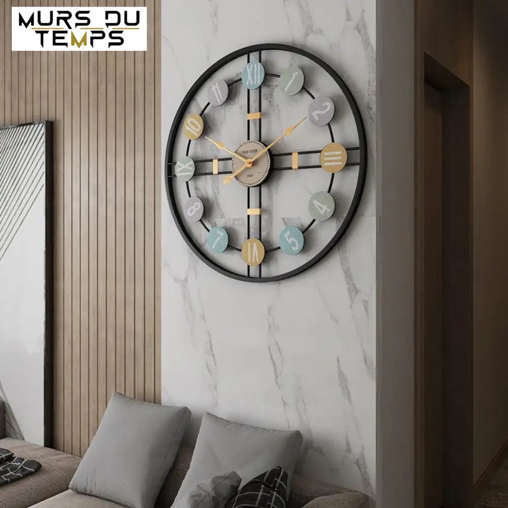 Horloge murale design rétro 3D - Horloges murales