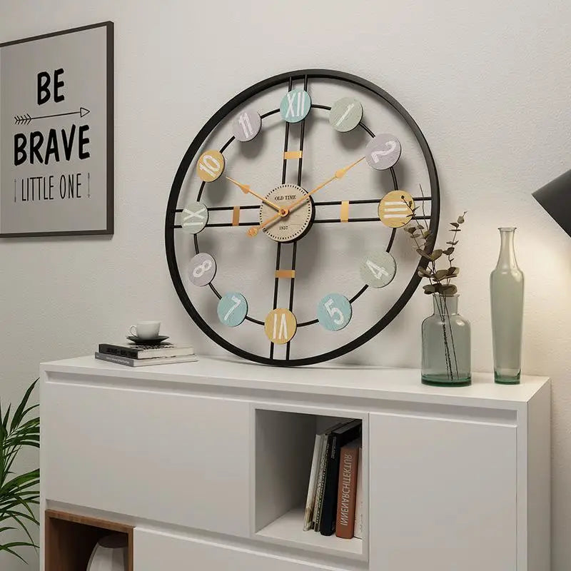 Horloge murale design rétro 3D - Horloges murales - noir / 40 cm
