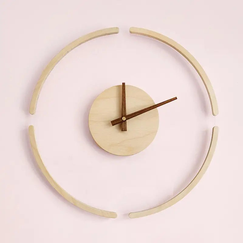 Horloge Murale en Bois Minimaliste - Horloges murales