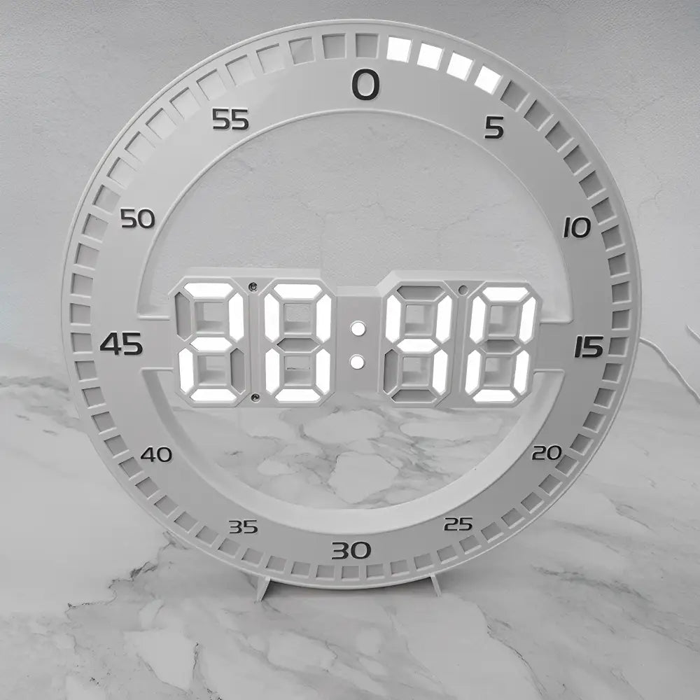 Horloge Murale LED 3D - Horloges murales - blanc LED blanc