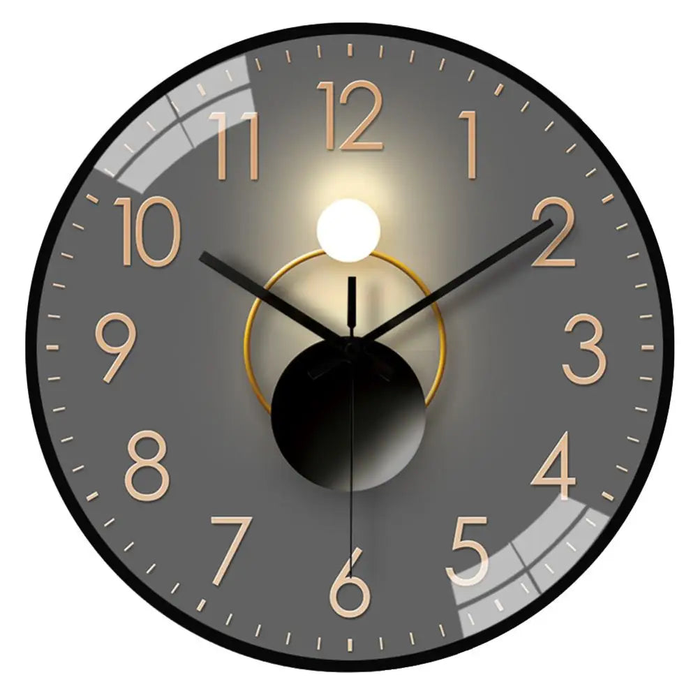 Horloge Murale Lumière et Ombre - Horloges murales - style 2 cadran noir 20 cm
